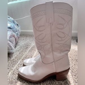frye white cowboy boots